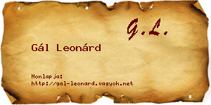 Gál Leonárd névjegykártya